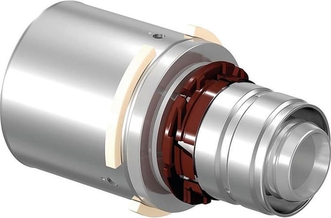 Uponor MLC verloopsok - 50x40mm messing pers