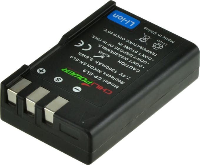 ChiliPower EN-EL9 accu voor Nikon - 1300mAh