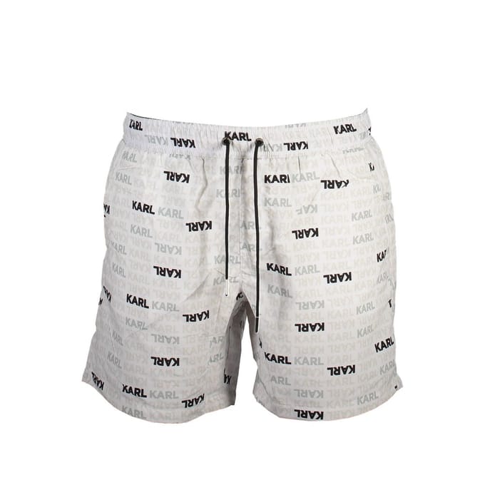 Karl Lagerfeld Witte Polyester Heren Zwemshort