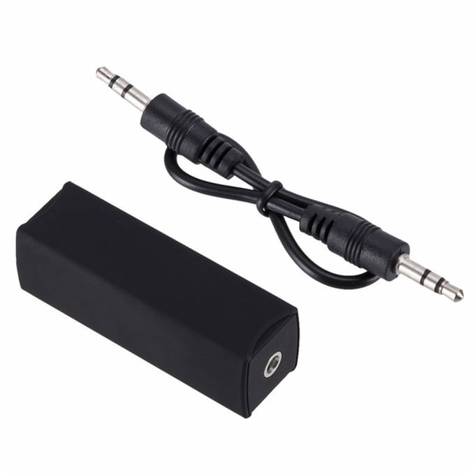 Audio Ground Loop Isolator - Ruisonderdrukker - voor Auto, Bluetooth Ontvanger en Home Stereo - adapter - zwart