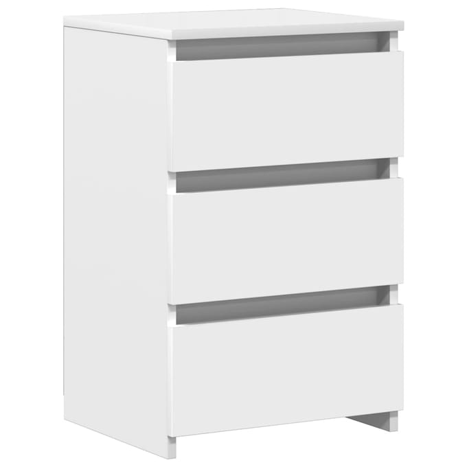vidaXL - Nachtkastjes - 2 - st - 40x35x62,5 - cm - bewerkt - hout - wit