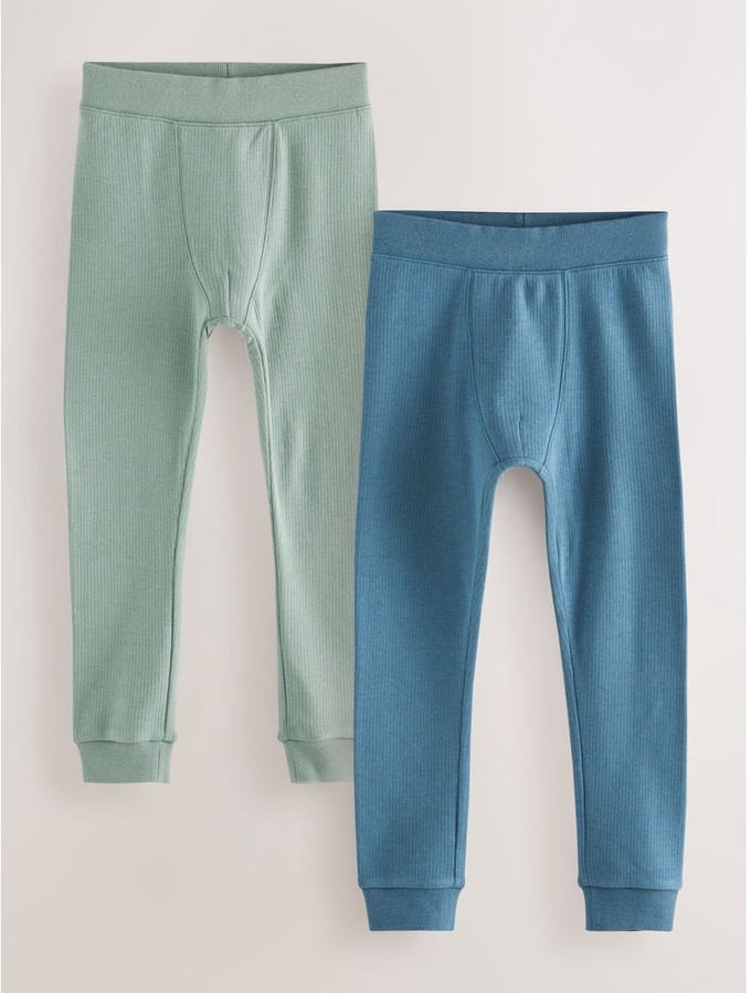 Next - Jongens - Verpakking van 2 thermische leggings - Blauw