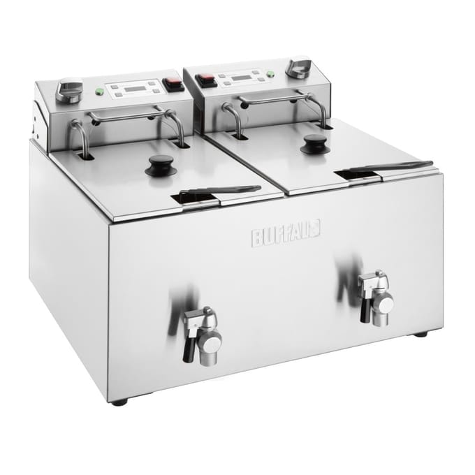 Buffalo Dubbele Elektrische Friteuse Met Timer 2X8L