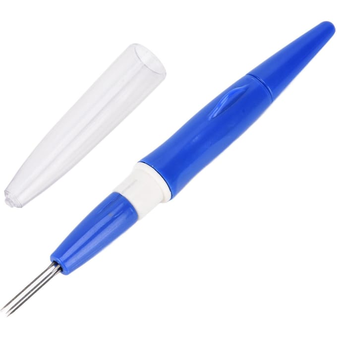 Viltnaalden 3 Naalden Ergonomisch Ontworpen Handvat Gemakkelijk te Gebruiken Comfortabele Grip DIY Vilten blauw