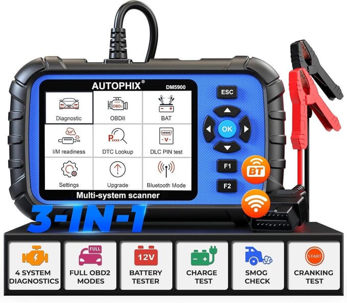 OBD2 Scanner en Batterij Tester - Diagnose Tool voor Auto's