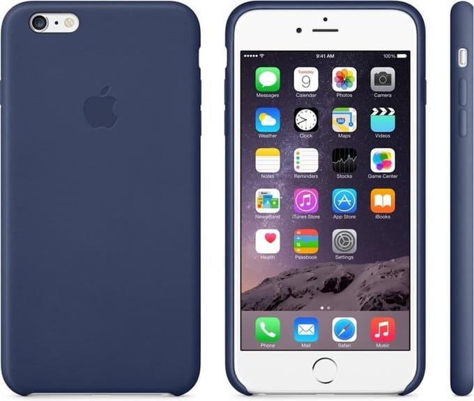 Apple - Leren Hoesje - iPhone 6/6s Plus - Donkerblauw