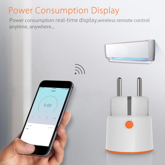 Tuya ZigBee 16A prise ue intelligente, tension de courant en temps réel, mesure de puissance, compte à rebours EU Plug multicolore
