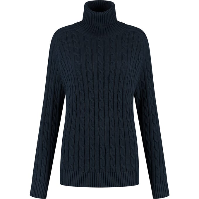 Dames trui met gedraaide structuur en rolkraag Superdry