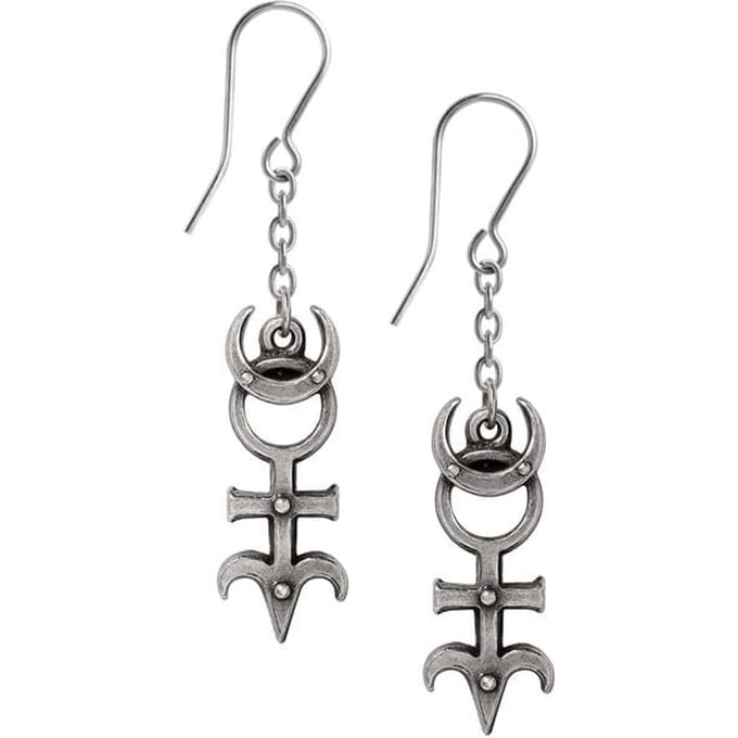 Alchemy Gothic - Gothic Oorbellen - Dr. Dee's Monad - zilverkleurig
