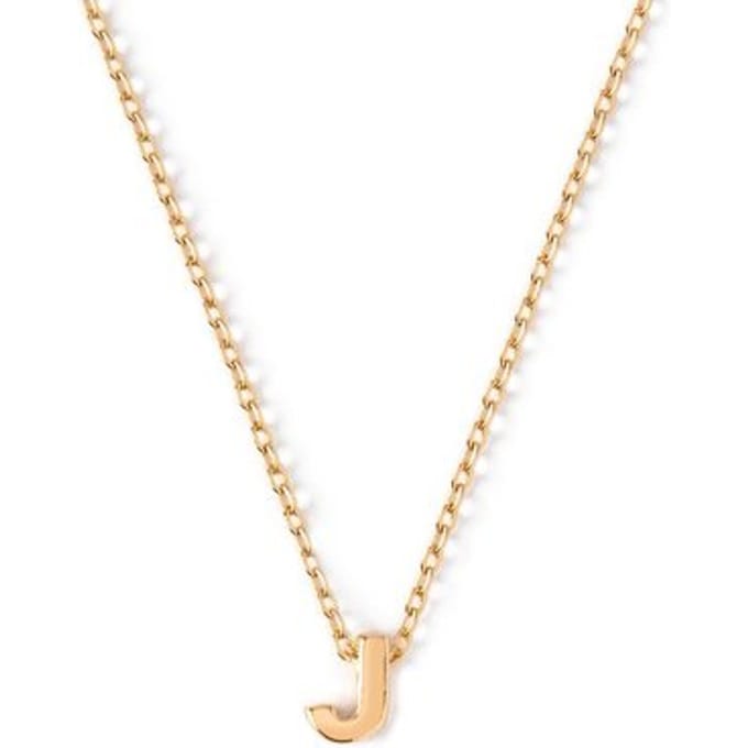 Orelia letter ketting J goudkleurig