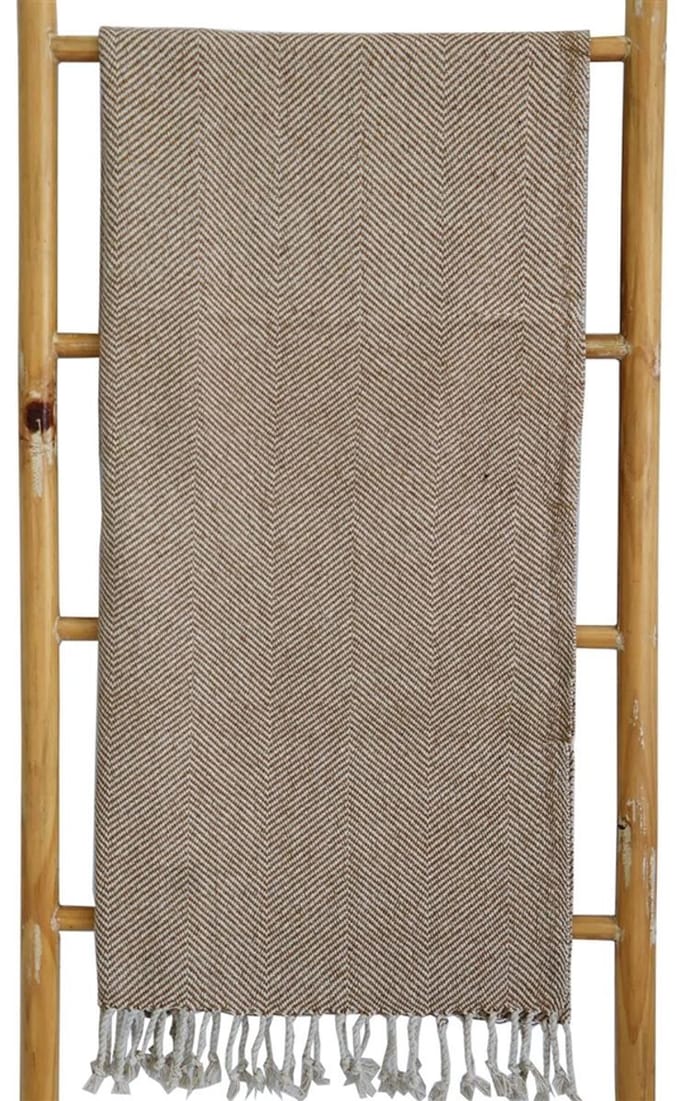 Plaid Mansay 150x125cm bruin/beige