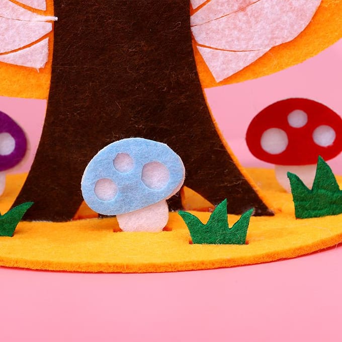 Children diy three-dimensional four seasons tree kindergarten non-woven flower and tree protection material package