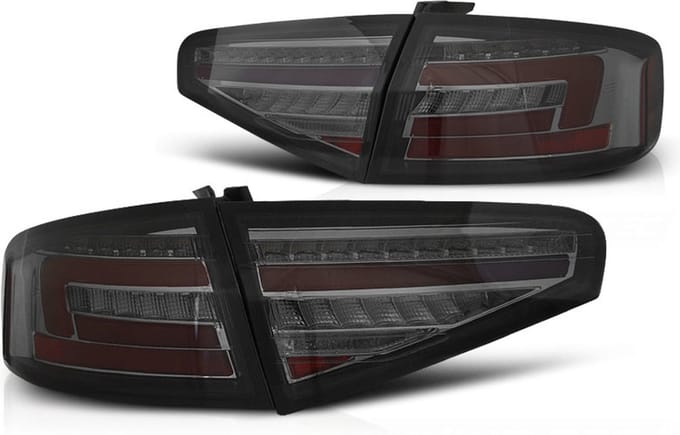 Achterlichten LED voor AUDI A4 B8 12-15 SEDAN ROOD SMOKE