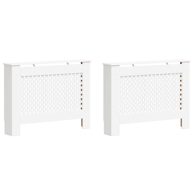 vidaXL Radiatorombouwen 2 st 112x19x81.5 cm MDF wit