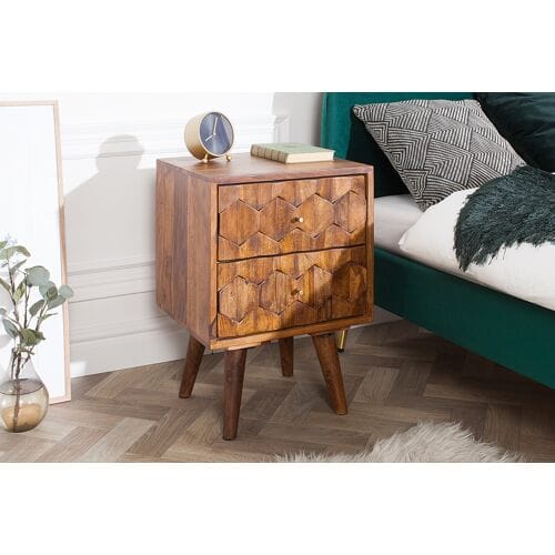 Houten nachtkastje sheesham