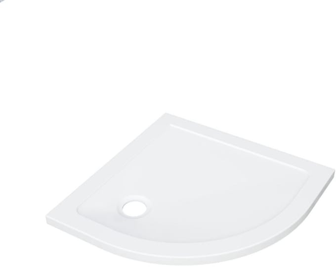FugaFlow Efficiente Anta Douchebak - 80x80x4cm - kwartrond - acryl - glans wit