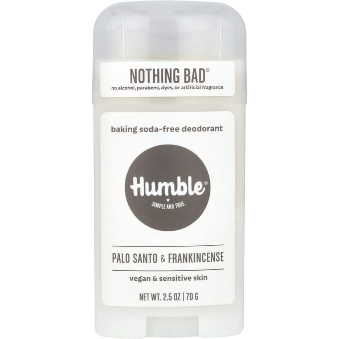 Humble Brands, Baking Soda-Free Deodorant, Palo Santo and Frankincense, 2.5 oz (70 g) white