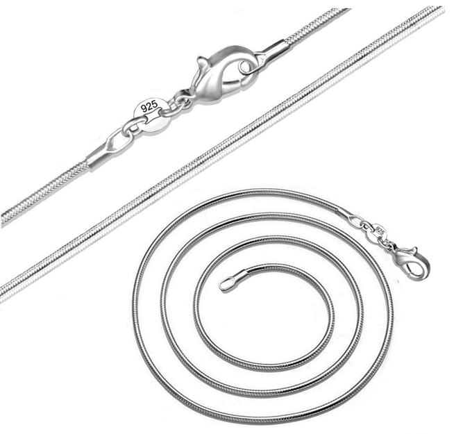 Jomide Ketting - Slang - 45 cm - Zilverkleurig - 1 mm