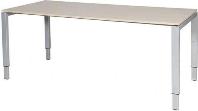 Verstelbaar Bureau - Domino 180x80 Eiken - alu frame