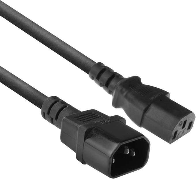 Stroomverlengkabel C13 naar C14 - 7 meter, zwart