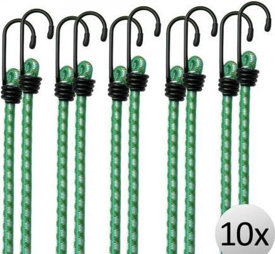 Bagagespin Met Haken 10 stuks Elastiek/Metaal 61cm
