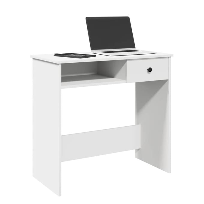 vidaXL - Bureau - 80x40x75 - cm - bewerkt - hout - wit