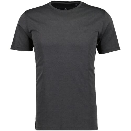 Ragman T-Shirt Softknit Round Neck Antraciet / male