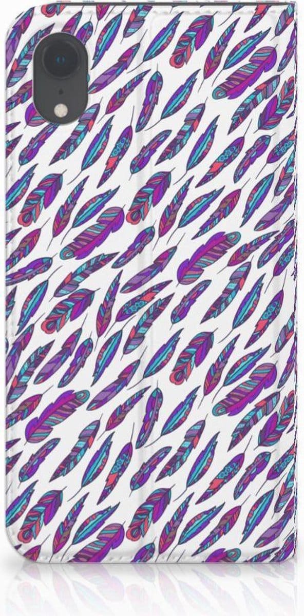 Apple iPhone Xr Hoesje met Magneet Feathers Color