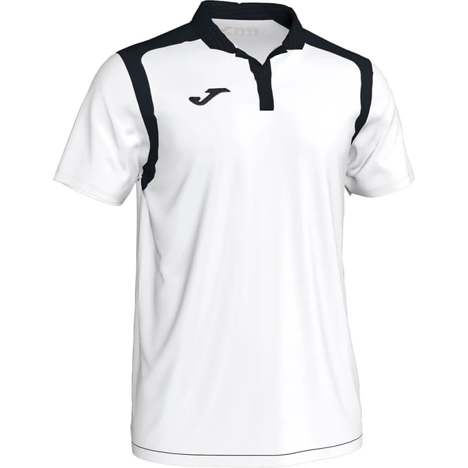 Joma Championship V Polo Kinderen - Wit / Zwart | Maat: 116