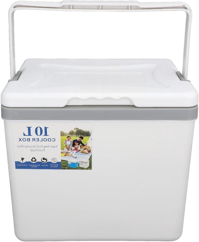 Koelbox EPS - Geïsoleerde box - Buitenactiviteiten - Efficiënte temperatuurbehoud - 10 Liter - Wit