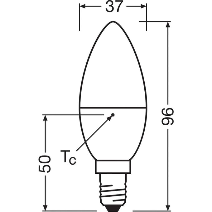 OSRAM LED lamp kaars opaal E14 4,9W 827 3-pack