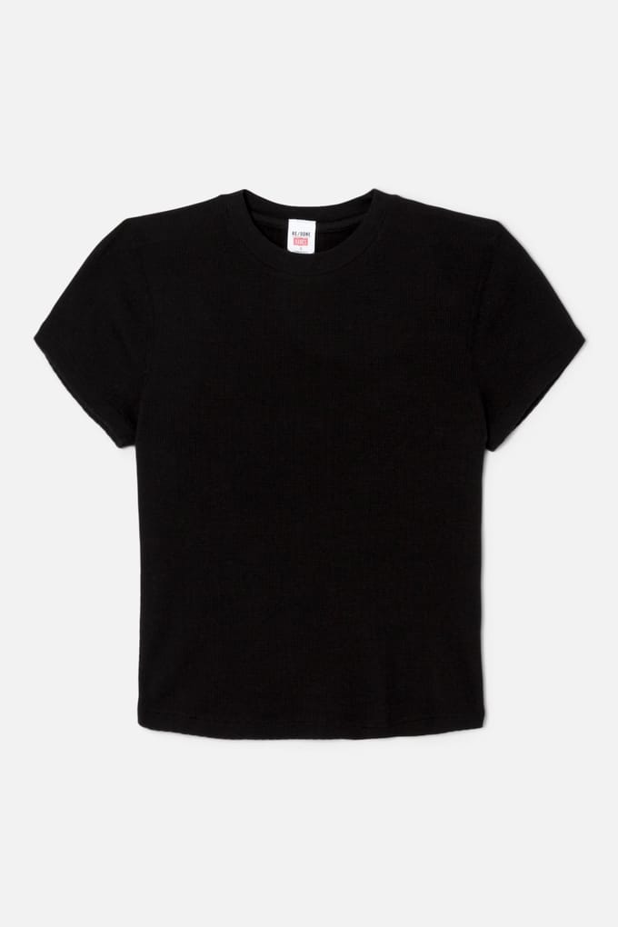 RE/DONE 90s Baby Tee Vintage Black Größe: S | Hemden Outlet | Damen | Schwarz