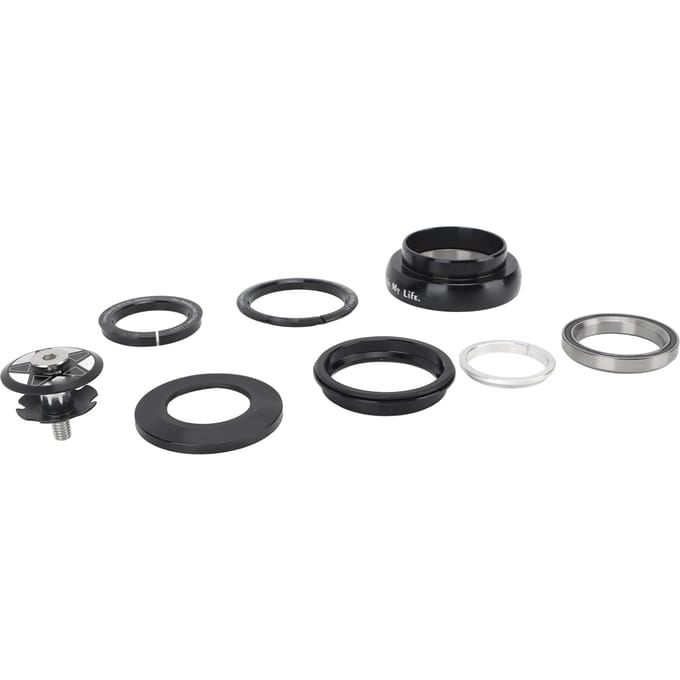 Fiets Balhoofd Aluminium Mountainbike Voorvork Balhoofd voor 44mm Rechte Balhoofdbuis met 28.6mm black