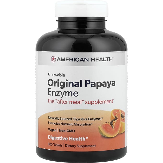Origineel Kauwbaar Papaya-enzym, 600 Tabletten