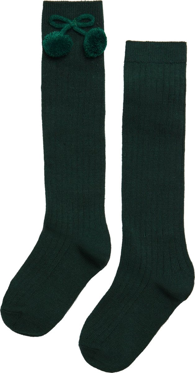 iN ControL 2pack kniekousen rib/pompom Bottle Green 19/22