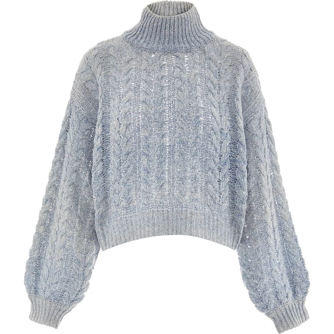 Mymo Jumper Dames Blauw wol wit