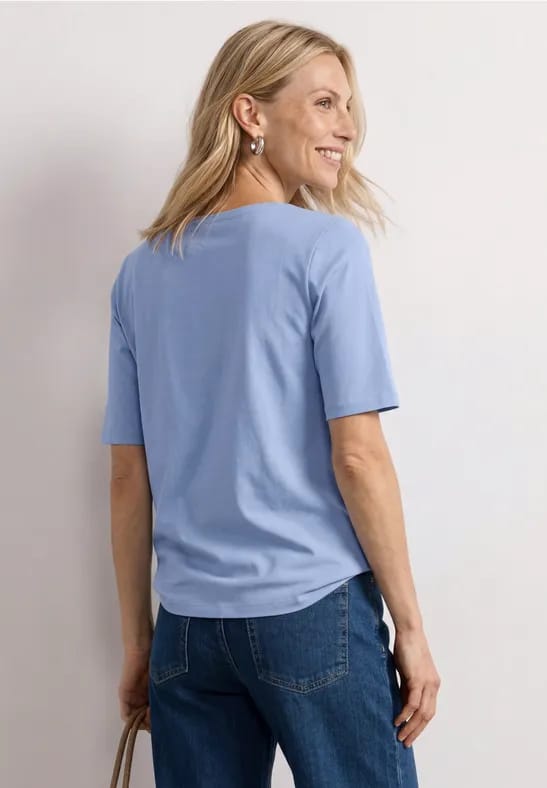 Basic Shirt met boothals