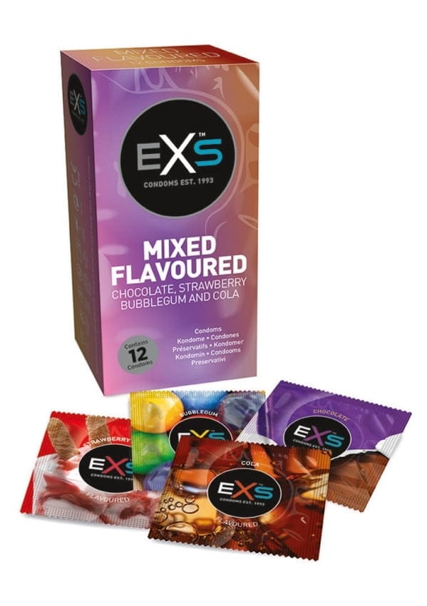 EXS Condooms – verschillende smaak condooms -12 stuks
