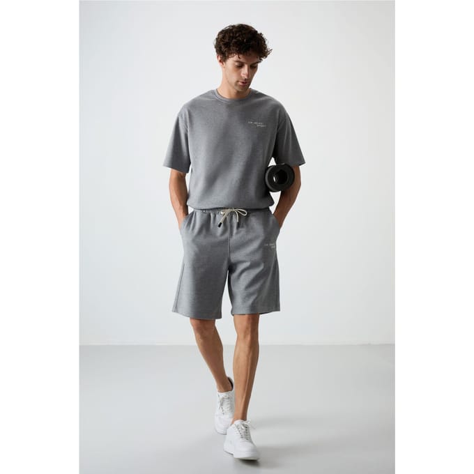 Overmaat T-shirt met Korte Mouwen en Korte Broek Set