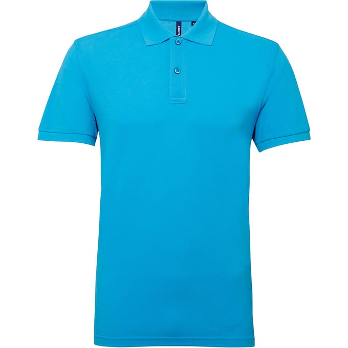 Asquith & Fox Heren Poloshirt met korte mouwen Prestatiemengsel (Turquoise)