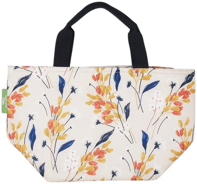 Eco Chic - Cool Lunch Bag - Beige - Flowers