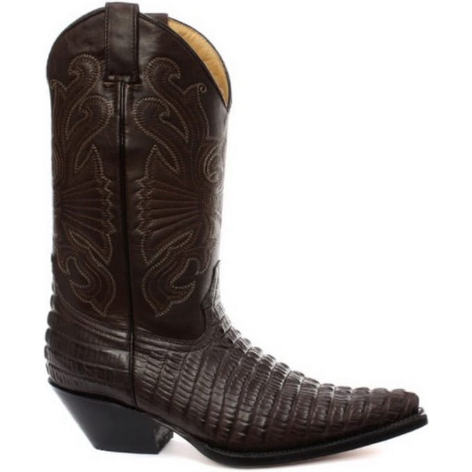 Grinders bruin leren western cowboylaarzen – Carolina