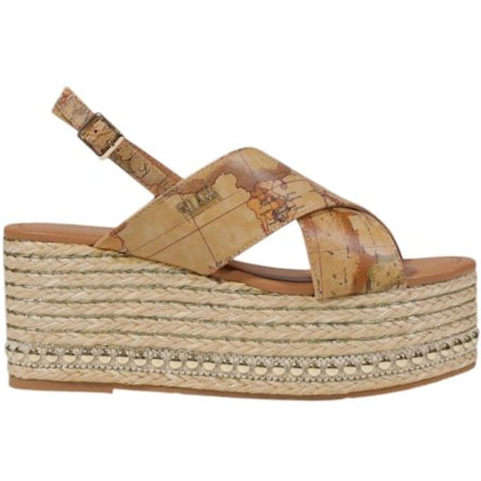 Alviero Martini Prima Classe Beige Polyethyleen Platform Sandalen