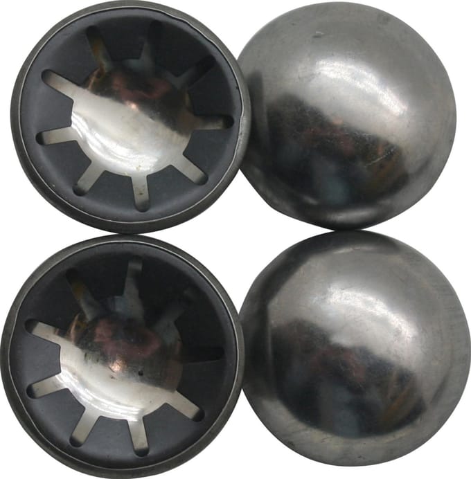 Borgdop voor wiel, chrome kap (4 stuks)