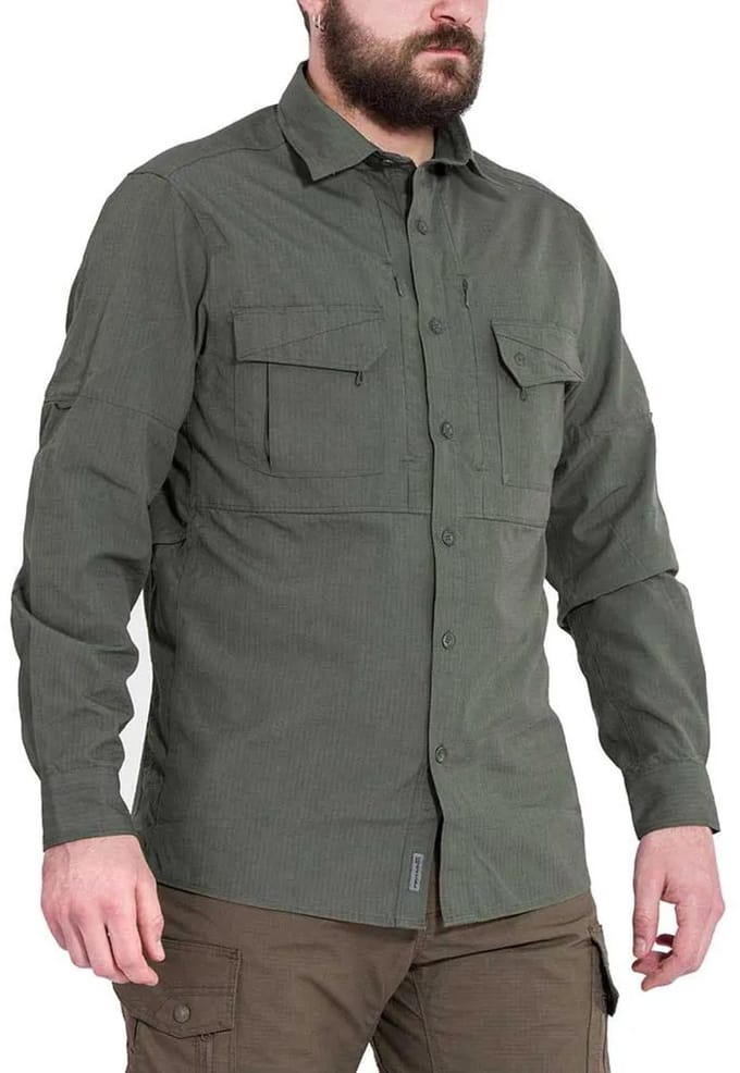 Pentagon Plato Tactic Overhemd Met Lange Mouwen Groen XL Man