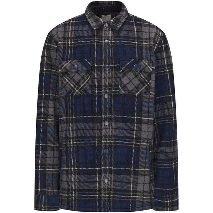 SoulCal Heren geruite polyester jas (Marine)