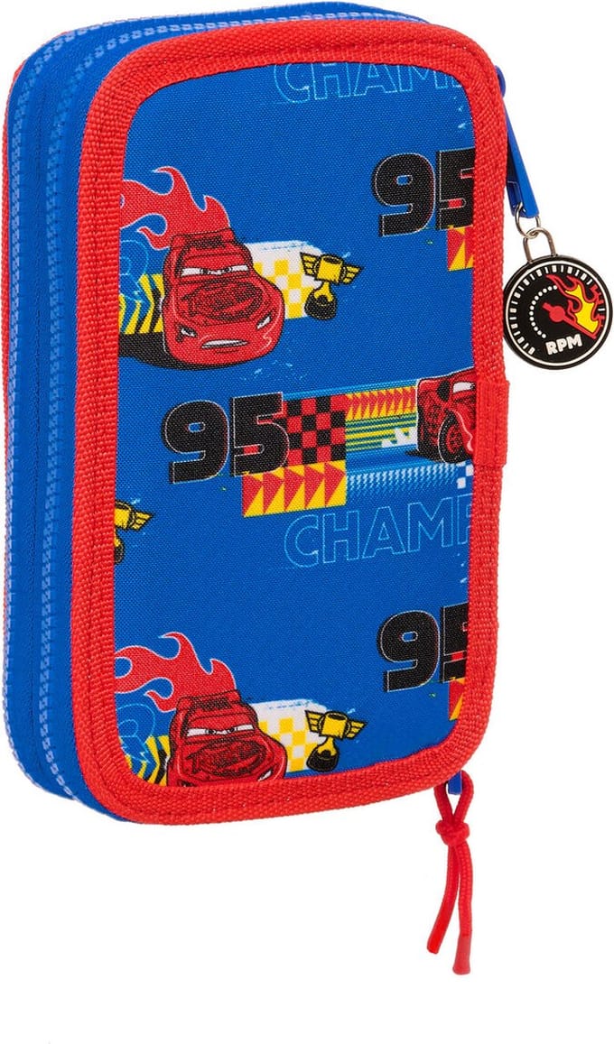 Disney Cars Gevuld Etui, Race Ready - 28 st. - 19,5 x 12,5 x 4 cm - Polyester