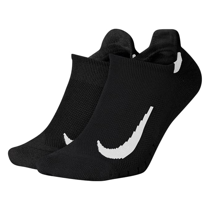 Nike Multiplier Running No-Show Hardloopsokken Verpakking 2 Stuks-Zwart,Wit