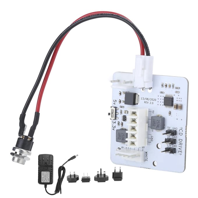 12V Voeding Vervangingskit Rev2.0 Versies voor Sega Saturn Game Console 100‑240V EU Plug white