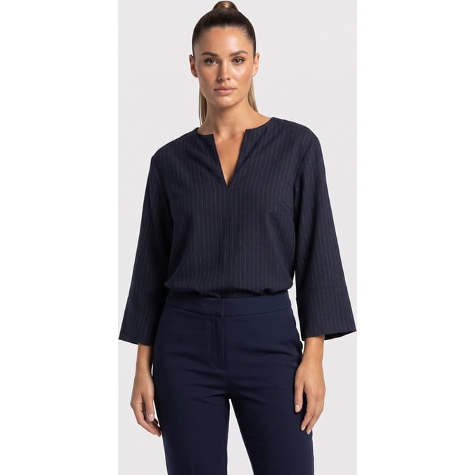 ARKET Ivon Wool Shirt Blue Größe: 36 | Longsleeves Outlet | Damen | Blau